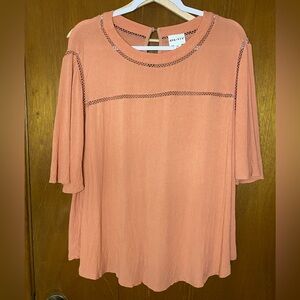 Ava & Viv Terracotta Blouse 2x
